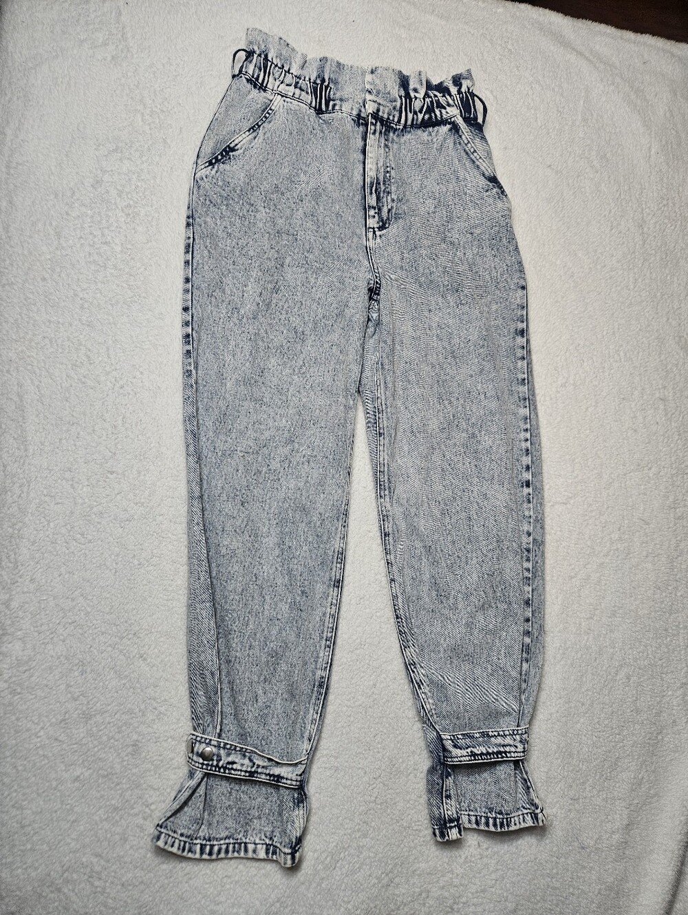 Culpus X Inc Paperbag High Rise Elastic Waist Ligh Blue